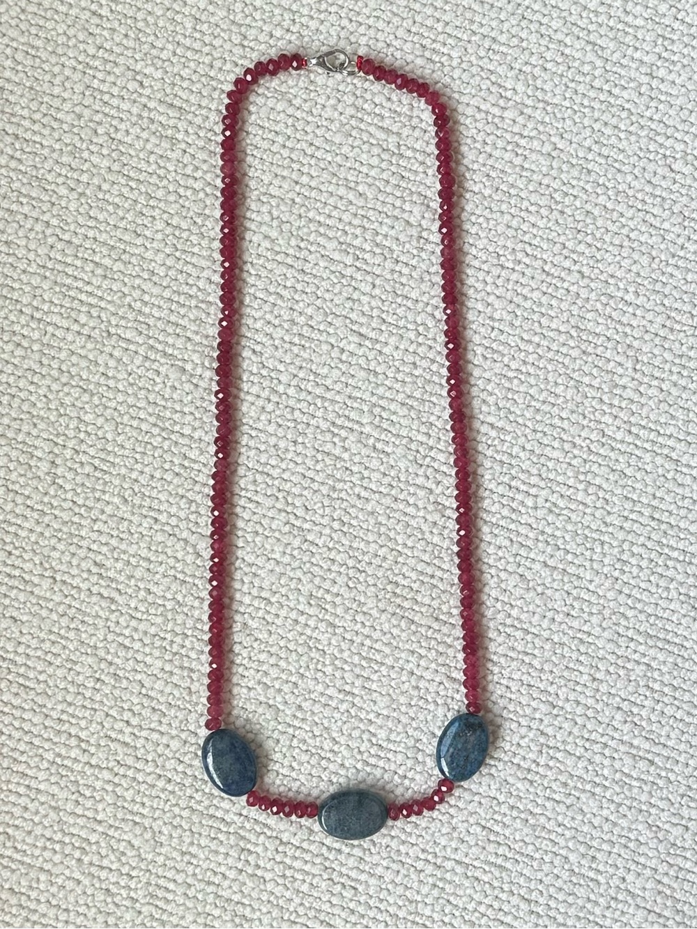 NWOT Tuckernuck Red Jade and Lapis Lazuli Necklace